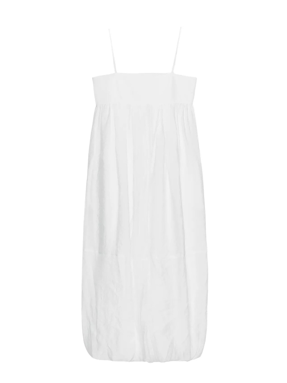Zara White Strapless Maxi Dress with Spaghetti Straps